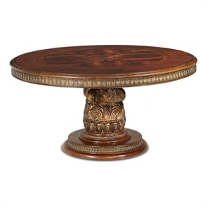 Pemberley Row Wood Chestnut Dining Table Round 84&quot Unassembled
