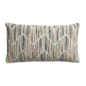 Pemberly Row Contemporary 13&quot x 24&quot Oblong Throw Pillow - Vapor Blue in Set of 2