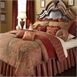 Pemberly Row Traditional 13-piece Fabric King Comforter Set in Spice Red