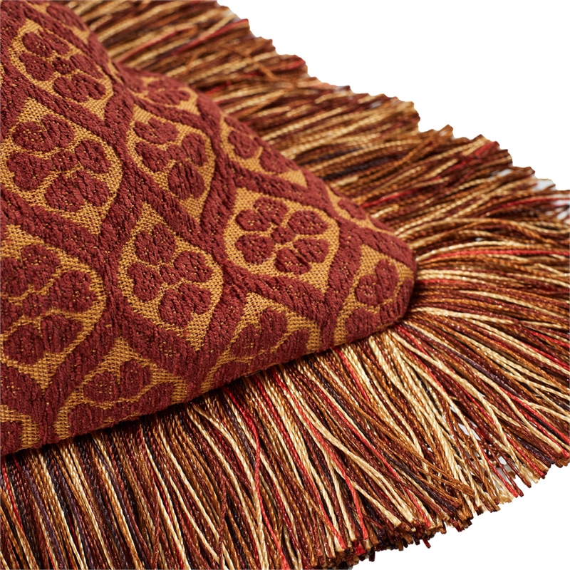 Pemberly Row Traditional 13-piece Fabric King Comforter Set in Spice Red