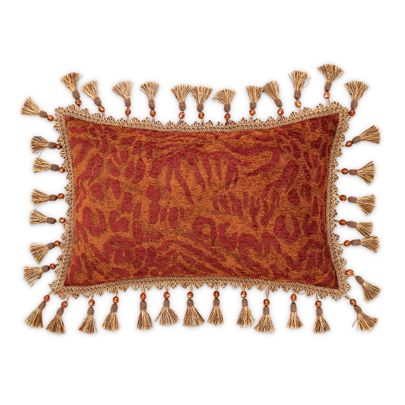 Pemberly Row Traditional 13-piece Fabric King Comforter Set in Spice Red