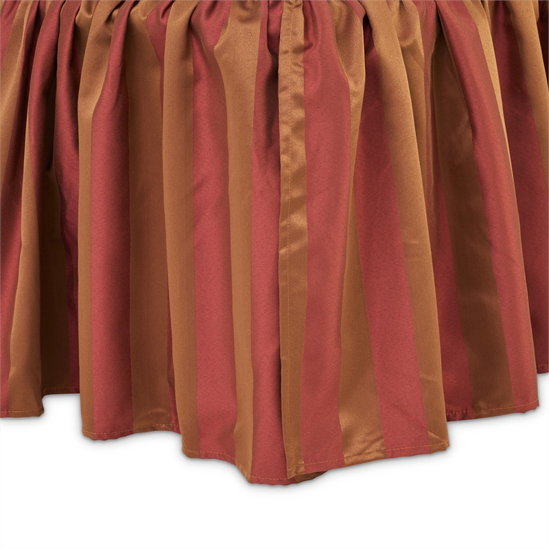 Pemberly Row Traditional 13-piece Fabric King Comforter Set in Spice Red