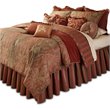 Pemberly Row Traditional 13-piece Fabric King Comforter Set in Spice Red