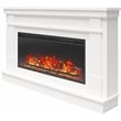 Pemberley Row MDF White Fireplace Mantel Rectangular Realistic Flame 64