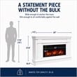 Pemberley Row MDF White Fireplace Mantel Rectangular Realistic Flame 64