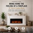 Pemberley Row MDF White Fireplace Mantel Rectangular Realistic Flame 64
