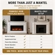 Pemberley Row MDF White Fireplace Mantel Rectangular Realistic Flame 64