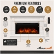 Pemberley Row MDF White Fireplace Mantel Rectangular Realistic Flame 64