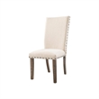 Pemberly Row Contemporary 7 Piece Dining Set in Walnut and Cream
