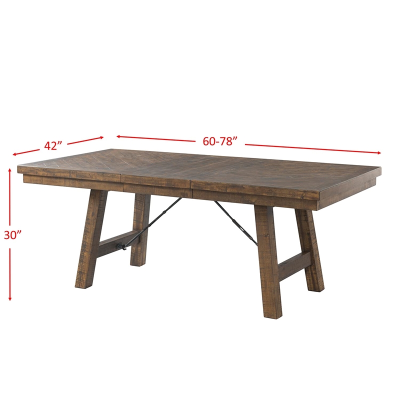 Pemberly Row Contemporary 7 Piece Dining Set in Walnut and Cream