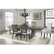 Pemberly Row Contemporary Engineered Wood 6PC Dining Set in Dark Ash