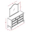 Pemberly Row Traditional Engineered Wood Dresser with Mirror in White