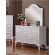 Pemberly Row Traditional Engineered Wood Dresser with Mirror in White
