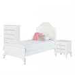 Pemberly Row Contemporary 3 Piece Twin Kids Bedroom Set in White
