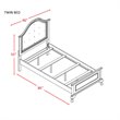 Pemberly Row Contemporary 3 Piece Twin Kids Bedroom Set in White