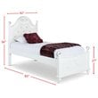 Pemberly Row Contemporary 4 Piece Twin Platform Bedroom Set in White