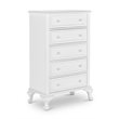 Pemberly Row Contemporary 5 Piece Twin Kids Bedroom Set in White