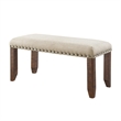 Pemberly Row Contemporary 6 Piece Dining Set in Walnut and Cream