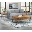 Pemberly Row Transitional Tanner End Table with Pull Out Tray in Brown
