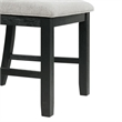 Pemberly Row Transitional 6PC Dining Set of Table & 4 Chairs & Bench in Black