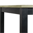 Pemberly Row Transitional 6PC Dining Set of Table & 4 Chairs & Bench in Black