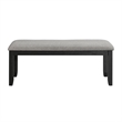 Pemberly Row Transitional 6PC Dining Set of Table & 4 Chairs & Bench in Black