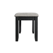 Pemberly Row Transitional 6PC Dining Set of Table & 4 Chairs & Bench in Black