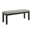 Pemberly Row Transitional 6PC Dining Set of Table & 4 Chairs & Bench in Black