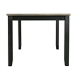 Pemberly Row Transitional 6PC Dining Set of Table & 4 Chairs & Bench in Black