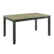 Pemberly Row Transitional 6PC Dining Set of Table & 4 Chairs & Bench in Black