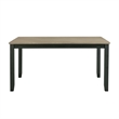 Pemberly Row Transitional 6PC Dining Set of Table & 4 Chairs & Bench in Black