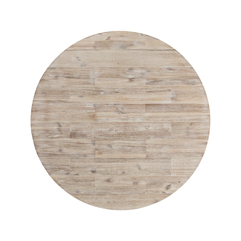 Pemberly Row Transitional Round Counter Height Dining Table in Natural