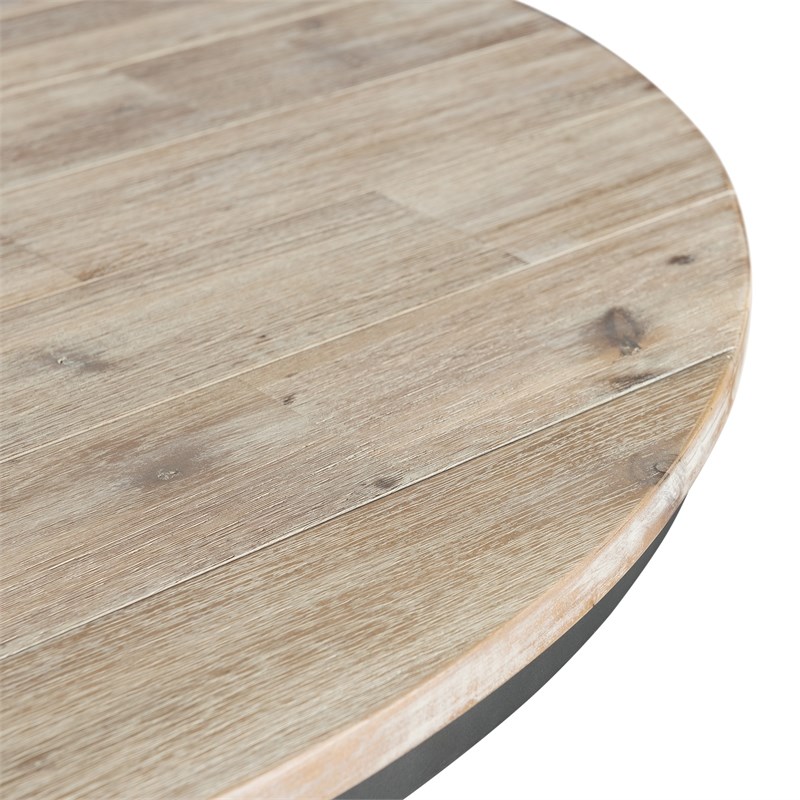 Pemberly Row Transitional Round Counter Height Dining Table in Natural