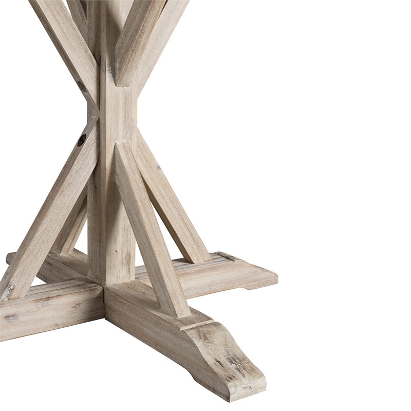 Pemberly Row Transitional Round Counter Height Dining Table in Natural