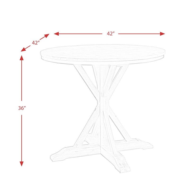 Pemberly Row Transitional Round Counter Height Dining Table in Natural