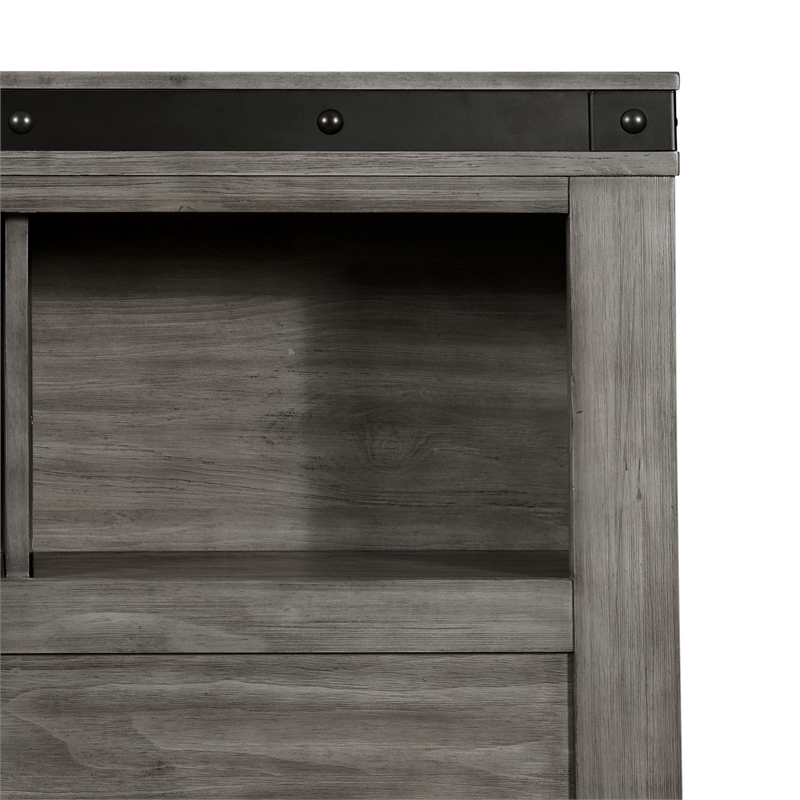 Pemberly Row Transitional Wood Youth Full Platform Storage Bed