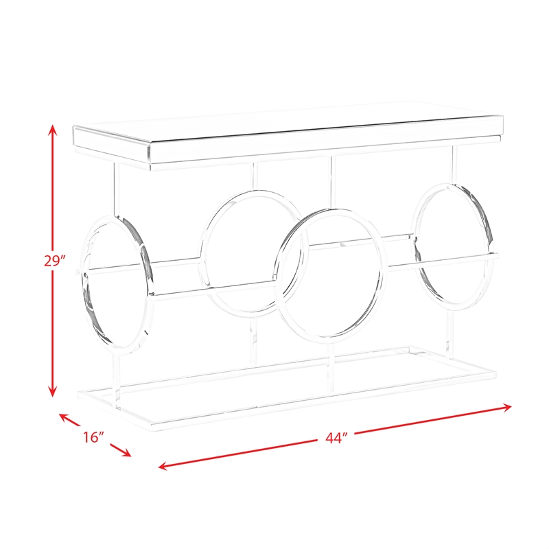 Pemberly Row Transitional 3PC Occasional Table Set in Chrome