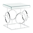 Pemberly Row Transitional 3PC Occasional Table Set in Chrome