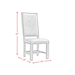 Pemberly Row Transitional Tall Back 2 Side Chairs Set in Brown