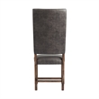 Pemberly Row Transitional Tall Back 2 Side Chairs Set in Brown