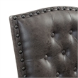 Pemberly Row Transitional Tufted Tall Back Side Chair Set in Brown