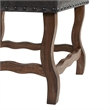 Pemberly Row Transitional Tufted Tall Back Side Chair Set in Brown