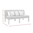 Pemberly Row Transitional Upholstered Dining Settee in Brown