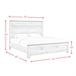 Pemberly Row Transitional Wood King Panel Bed in Gray Finish