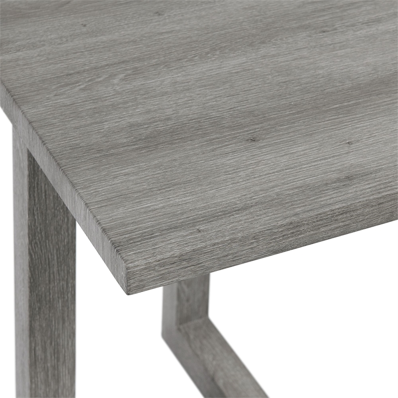 Pemberly Row Contemporary Solid Woods and Veneers End Table in Gray