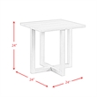 Pemberly Row Contemporary Solid Woods and Veneers End Table in Gray
