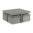 Pemberly Row 2PC Occasional Set of Coffee Table and End Table in Gray