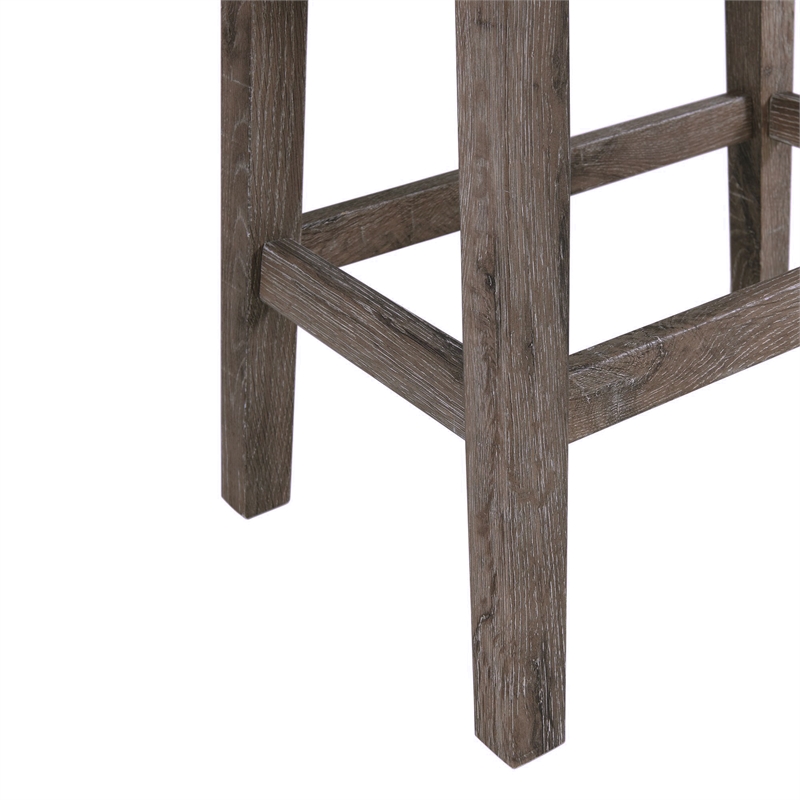 Pemberly Row Transitional Multipurpose Bar Table Set in Gray