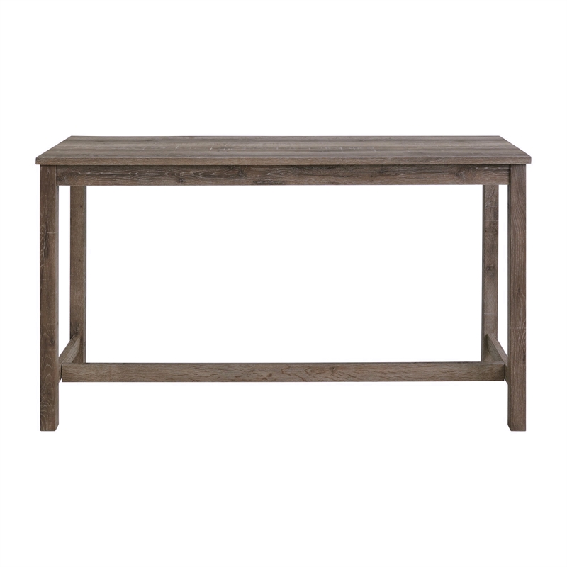Pemberly Row Transitional Multipurpose Bar Table Set in Gray