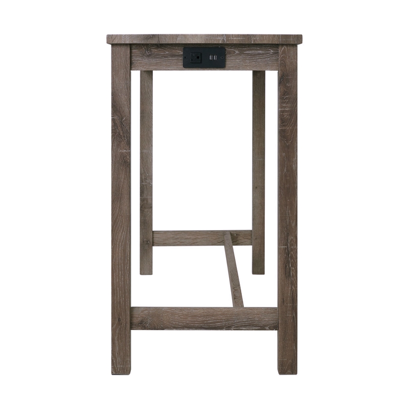 Pemberly Row Transitional Multipurpose Bar Table Set in Gray